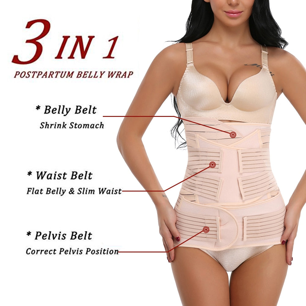 3 in 1 Slimming Belt For Post Partum Women Belly Belt Recovery Shapewear